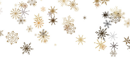 Winter Flurry: Mesmeric 3D Illustration Depicting Descending Festive Snowflakes
