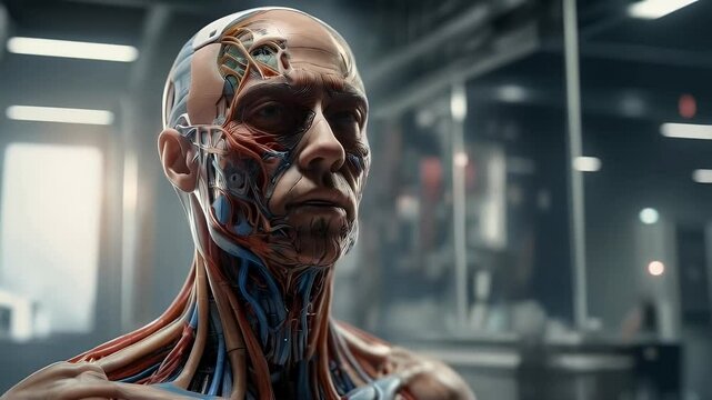 Understanding human anatomy through detailed visualization of the muscular and nervous systems