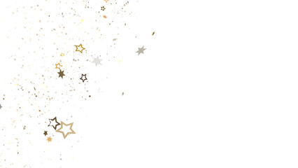 Golden Confetti on Black Background