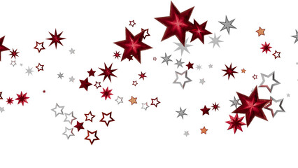 Red and Silver Stars Scatter
