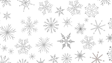 Sparkling Snowfall: Dynamic 3D Illustration of Falling Christmas Snowflakes