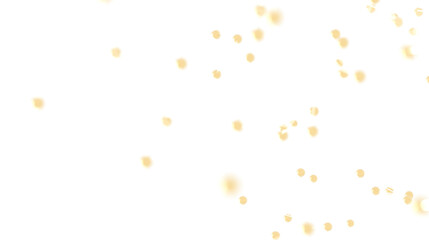 Abstract Golden Confetti on White Background