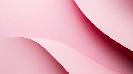 Abstract Pink Paper Curves and Layers Design