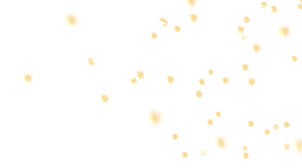 Abstract Gold Confetti on White Background