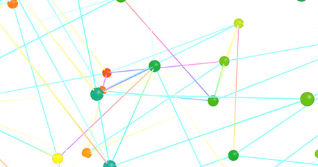 Abstract Network with Colorful Nodes