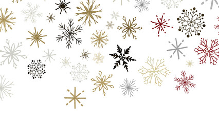 Festive Snowstorm: Magnificent 3D Illustration Showcasing Falling Christmas Snowflakes