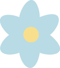 Cute pastel flower flat vector.
Simple flower shape icon Isolated .
Transparent background.