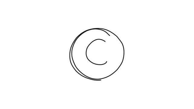 hand drawn table animation on white background video