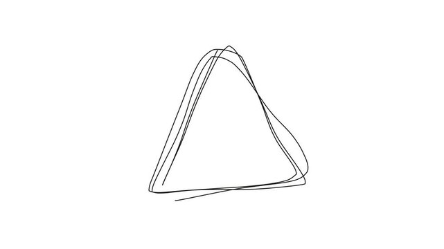 hand drawn triangle animation on white background video
