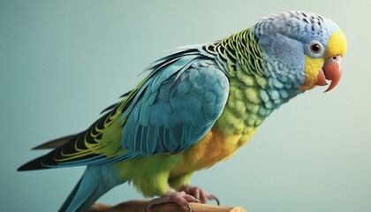 Obraz premium beautiful illustration of a parakeet with colorful plumage, high resolution, 4k