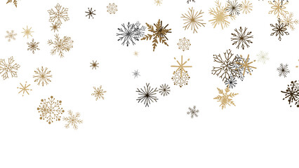 Winter Snow Symphony: Captivating 3D Illustration of Descending Snowflakes for Christmas