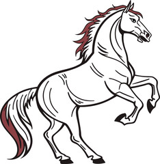 horse vector art and illustration