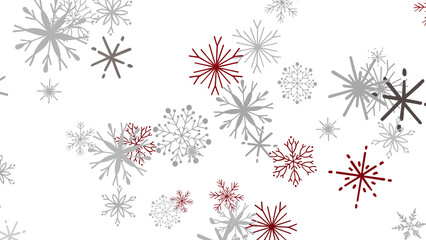 Festive Snowstorm: Magnificent 3D Illustration Showcasing Falling Christmas Snowflakes