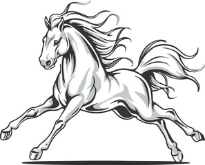 horse vector art and illustration