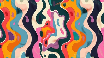 retro vibe seamless pattern wallpaper