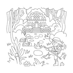 Simple, Easy, and Large Print Designs for Adults and Kids. Bold and easy coloring page