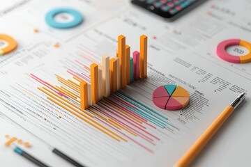 Infographic dashboard for digital marketing analytics overview