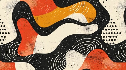 Obraz premium retro seamless pattern wallpaper