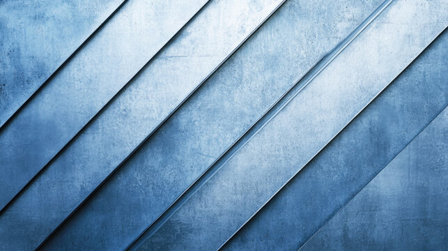 Textured blue metallic surface with diagonal lines for industrial design