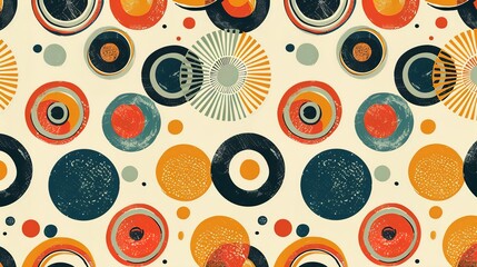 Fototapeta premium retro seamless pattern wallpaper