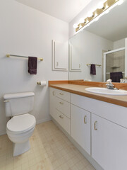 Modern residential bathroom interior