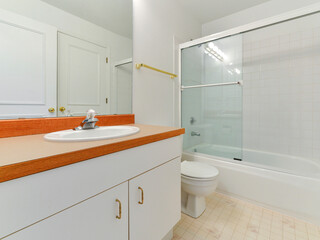 Modern residential bathroom interior