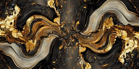 "Exquisite 3D Wallpaper for Wall Frames Featuring Fractal Flowers in Golden Tones, Showcasing Intricate Patterns and a Luxurious Aesthetic Perfect for Contemporary Interior Design"

