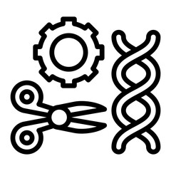 Fototapeta premium Genetic Engineering Vector Line Icon Design