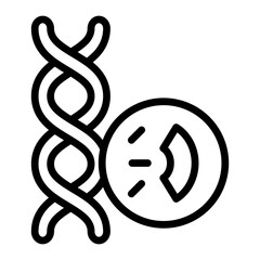 Genetic Modification Vector Line Icon Design