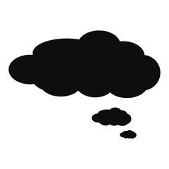 Thought bubble icon set. Cloud icon.