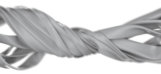 Abstract Gray Swirling Fabric