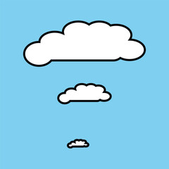 Thought bubble icon set. Cloud icon.