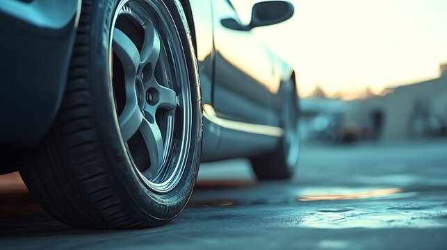 Checking tire pressure and refilling for a car