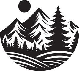 Obraz premium forest and mountains