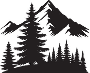 Obraz premium forest and mountains