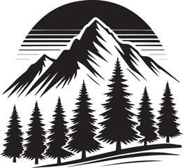 forest and mountains