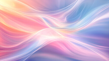 Abstract colorful flowing waves in pastel hues creating soft and ethereal visual movement