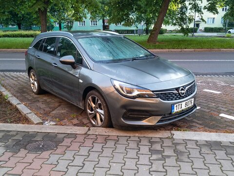 Opel Astra K (B16) Sports Tourer estate car parked on street