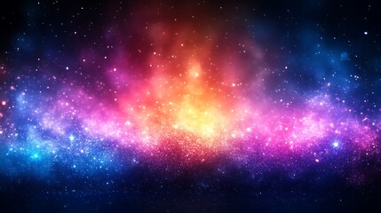 Obraz premium Colorful Glittering Nebula Cosmic Space Background