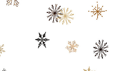 Frosty Snowfall: Mesmeric 3D Illustration Depicting Descending Holiday Snowflakes