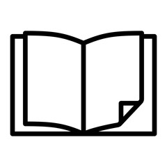 Paper Back Vector Line Icon Design