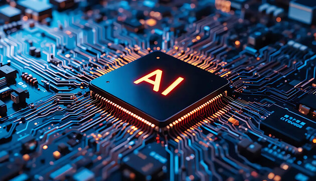 High-Performance Processor Microchip Featuring Artificial Intelligence (AI) Technology.