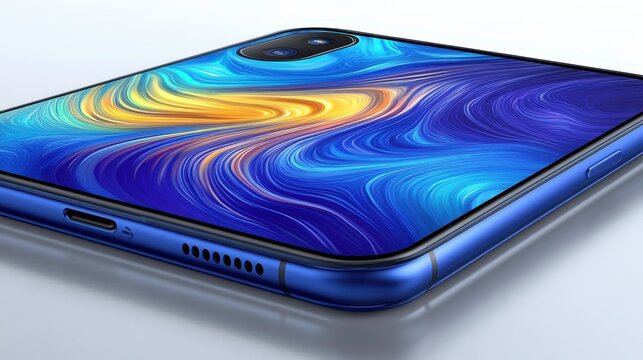 Innovative smartphone design technology showcase mobile device modern environment close-up view aesthetic appeal