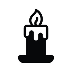 Candle icon, logo isolated on background