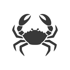 Black silhouette vector illustration of a crab