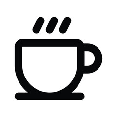 Coffee cup icon, tea cup, symbols vector illustration silhouette image template