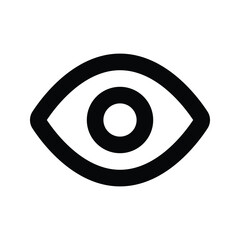 Eye icon. Black Eye icon on background. Vector illustration