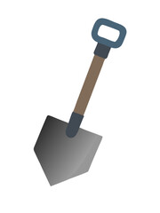 shovel on white background
