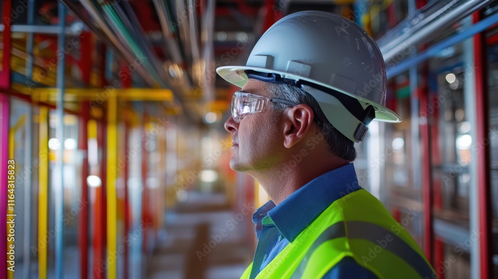 Poster engineer collaborates on digital twin construction project using bim and advanced modeling software