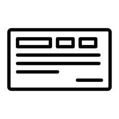 Card Vector Line Icon Design